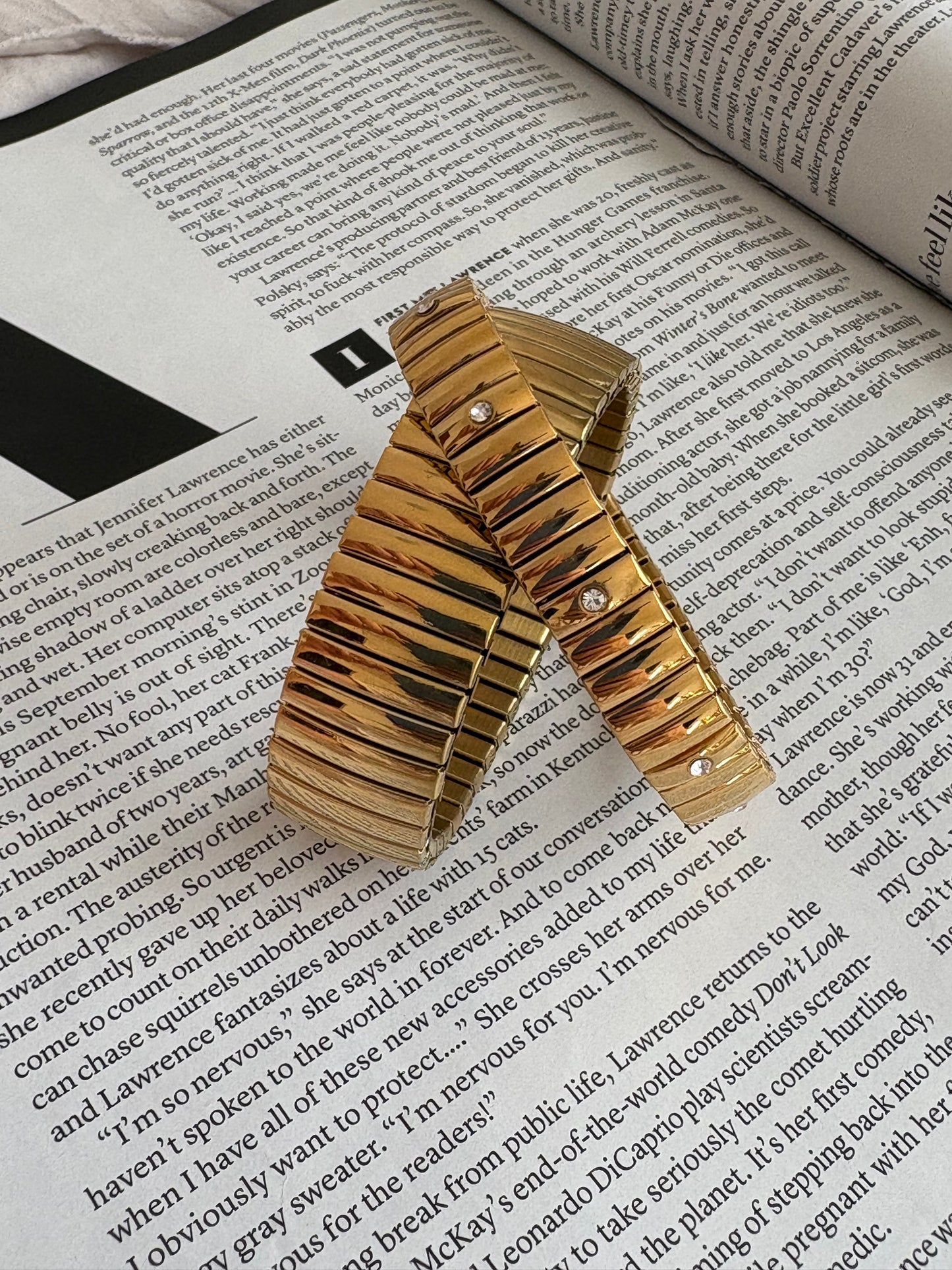 Gold Elastic Bracelet
