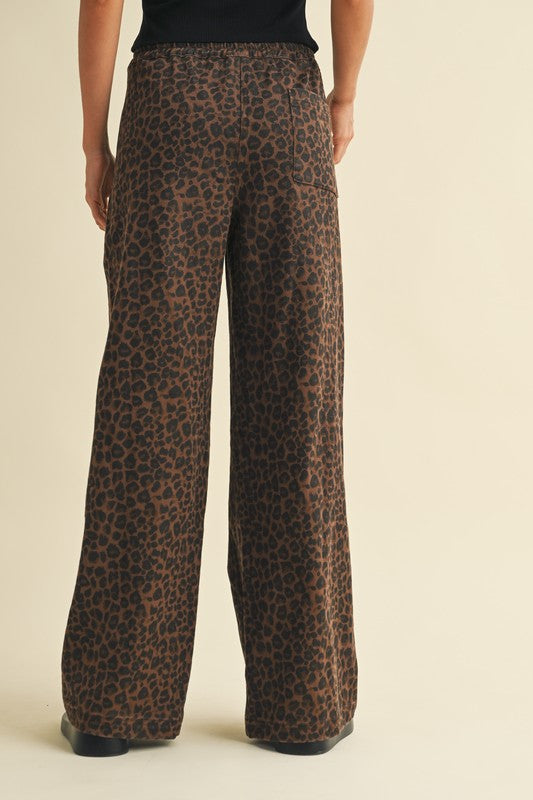 Leopard Denim Pant