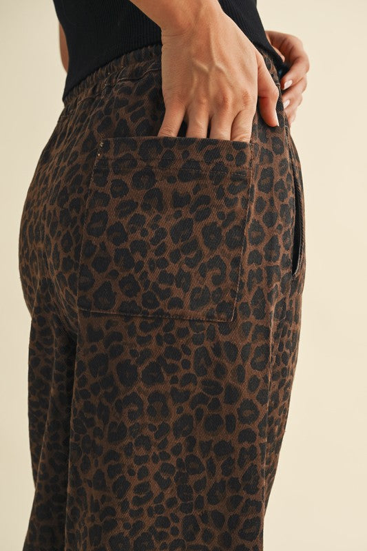 Leopard Denim Pant