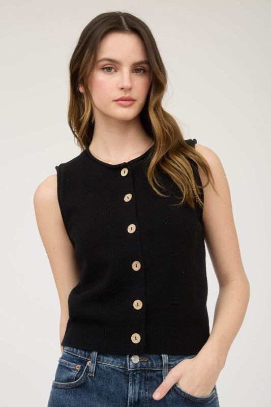 Black Knit Top