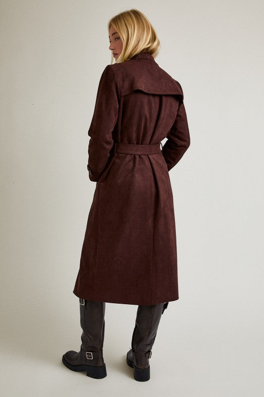 Lisbon Suede Trench Coat