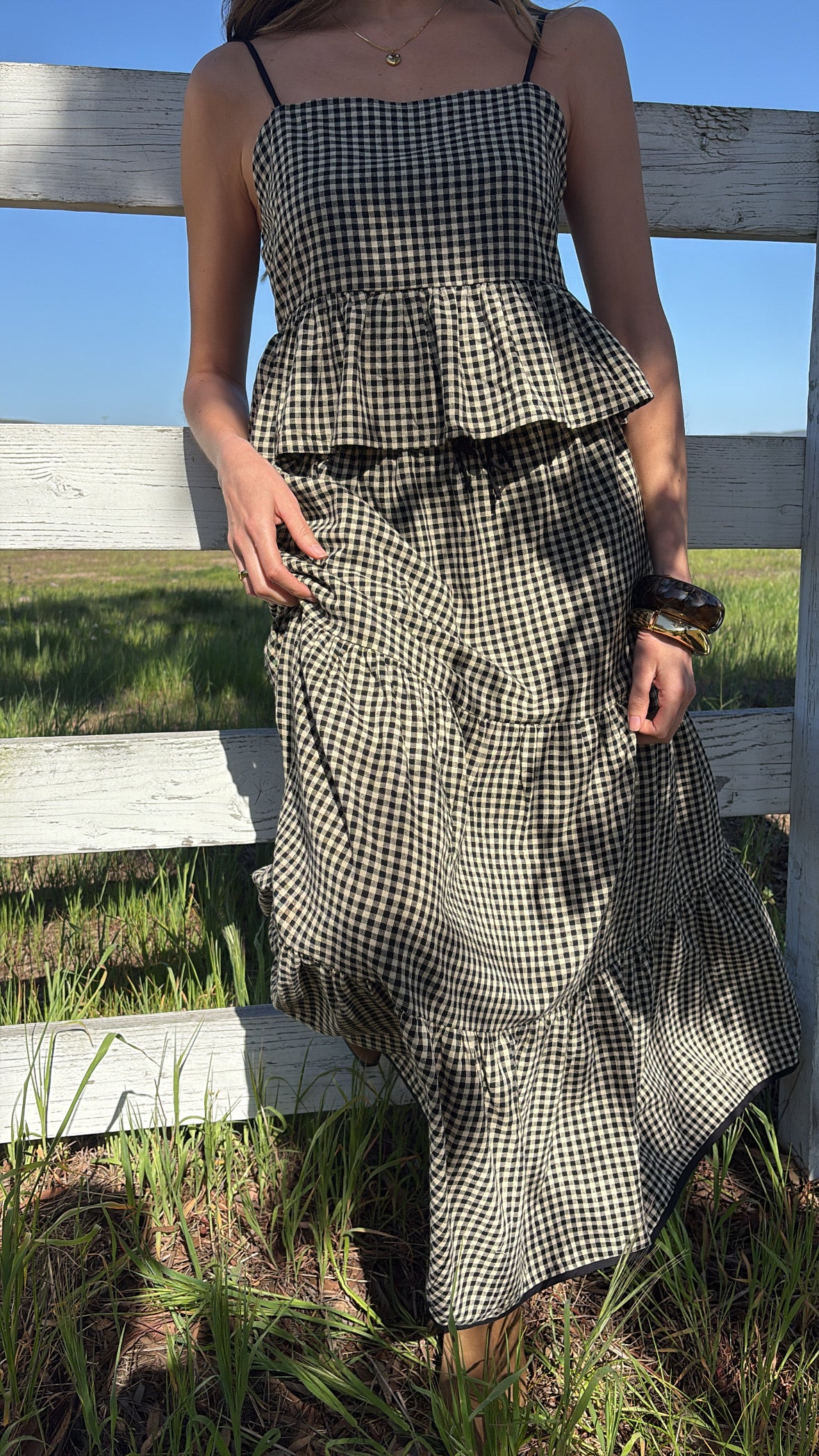 Tess Gingham Skirt