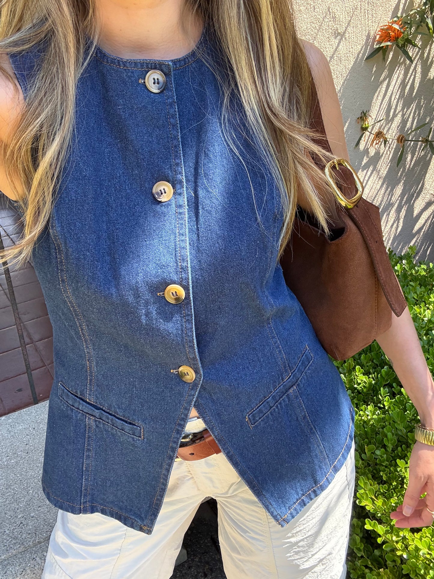 Harlow Denim Top