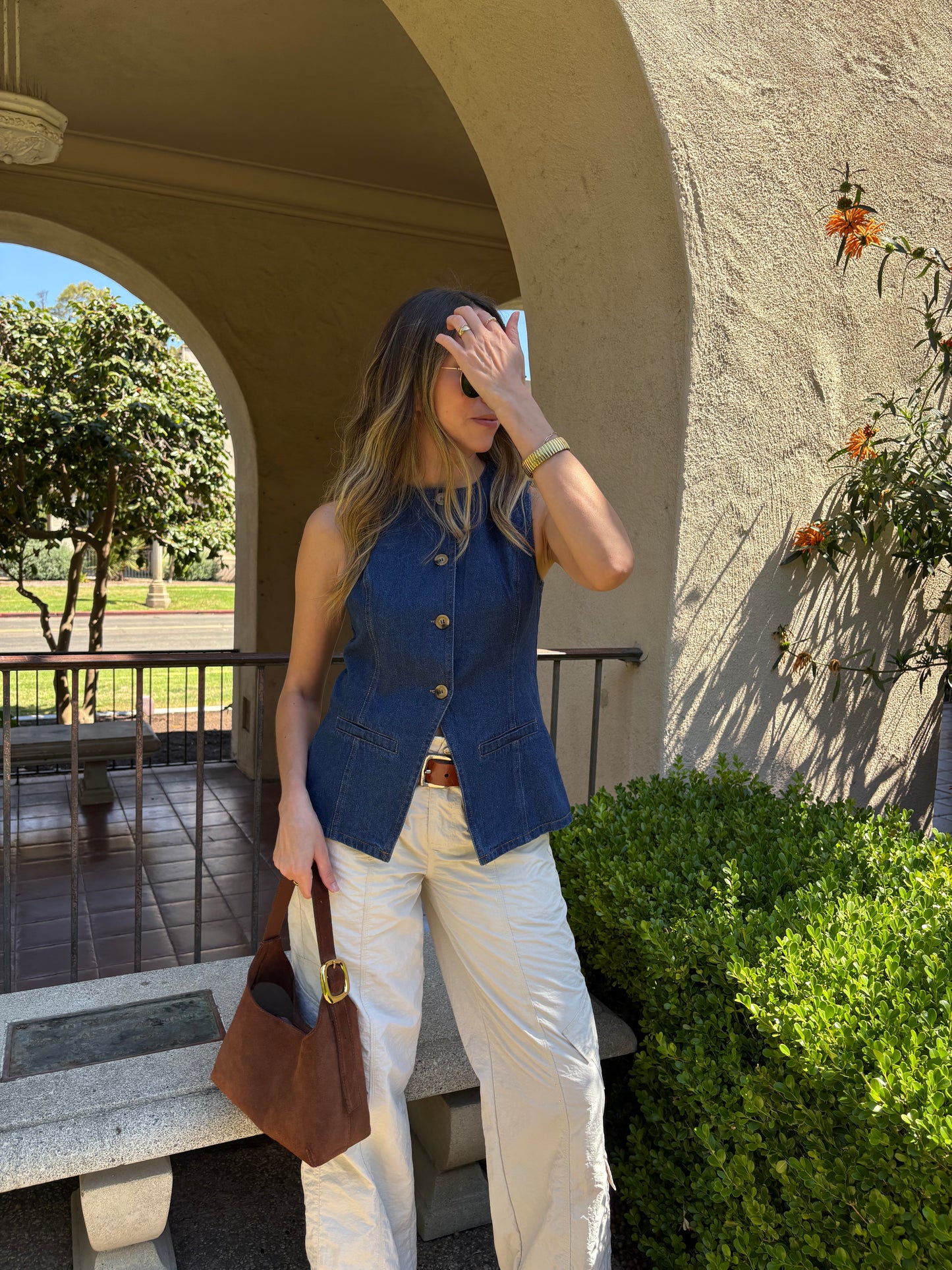 Harlow Denim Top