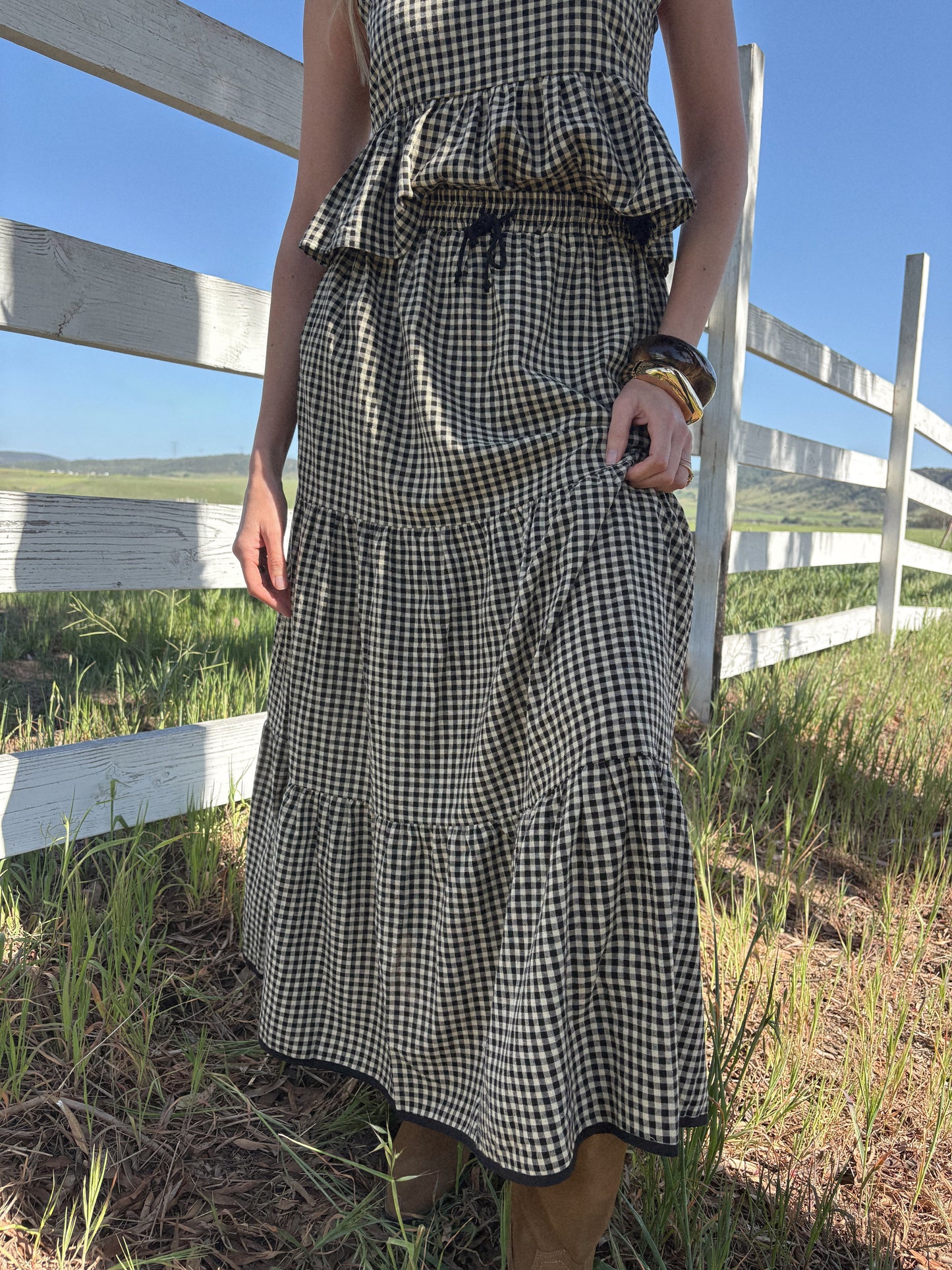 Tess Gingham Skirt