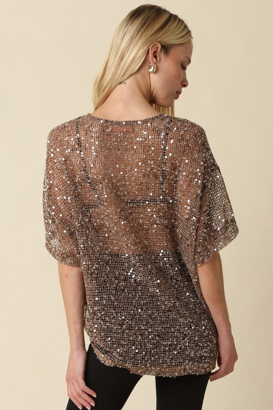 Sequin Mesh Top