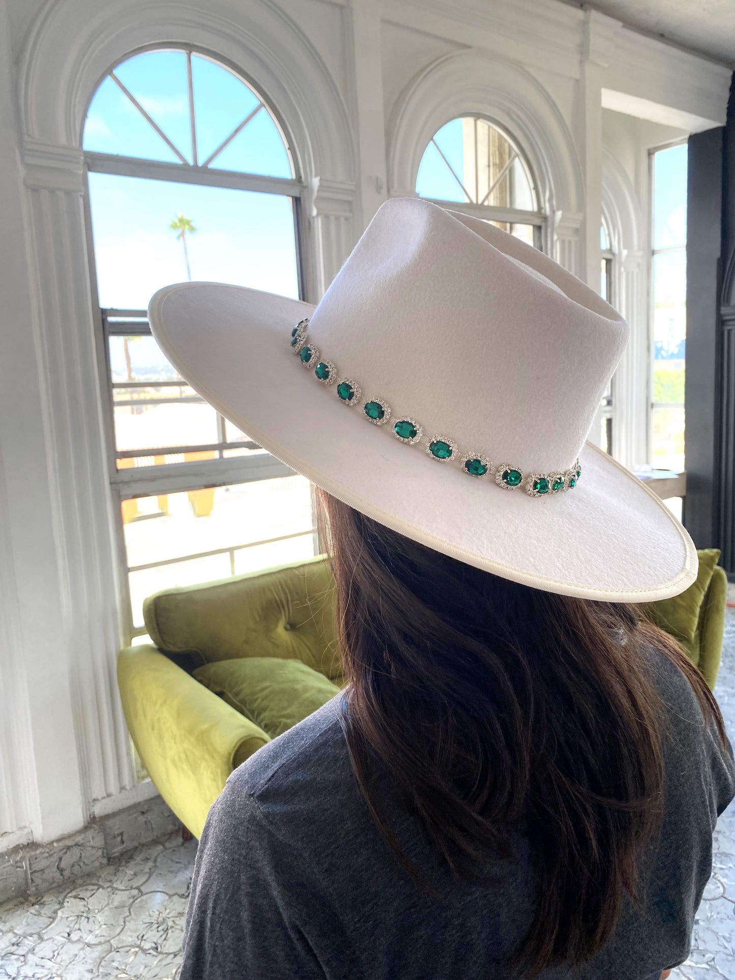 Brielle Flat Brim Fedora by Olive & Pique