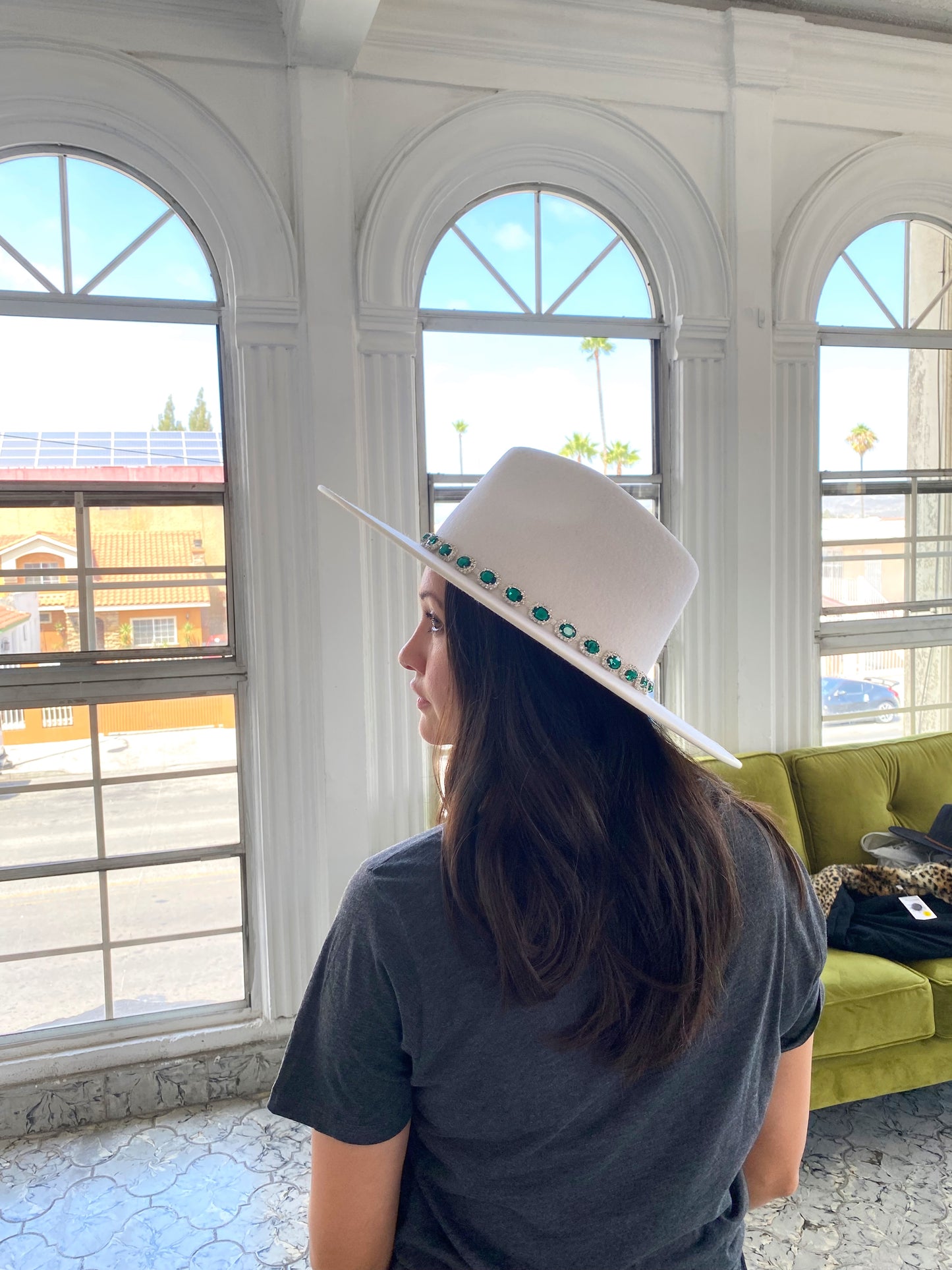 Brielle Flat Brim Fedora by Olive & Pique