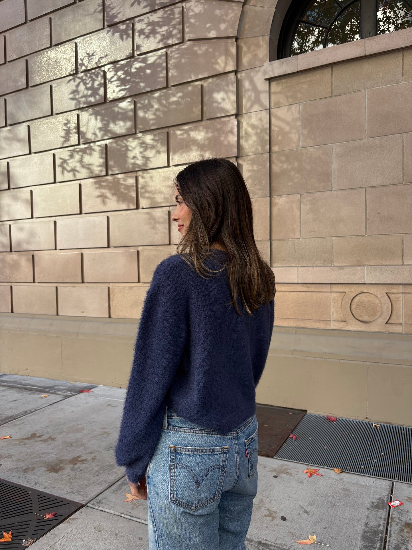 Navy Cherry Cardi