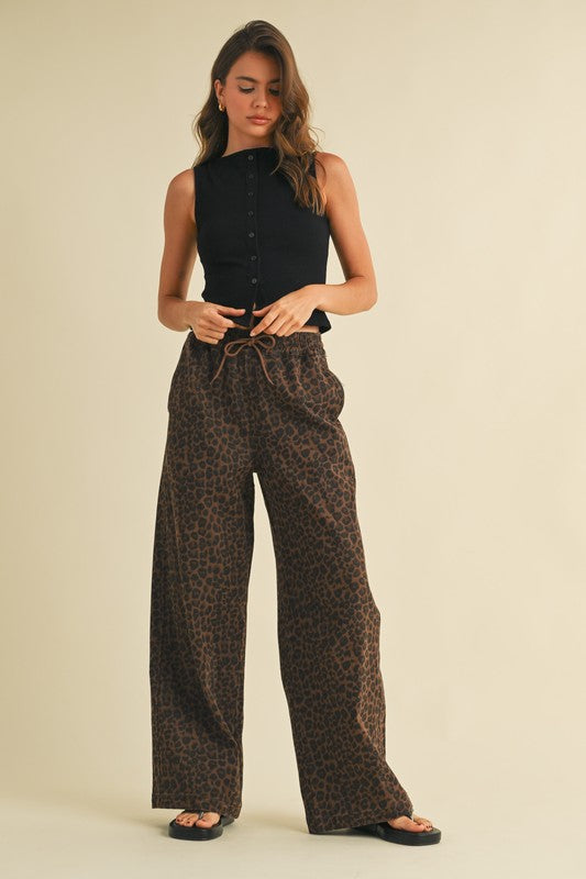 Leopard Denim Pant