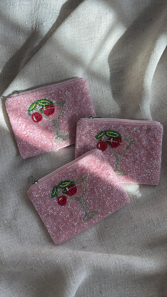 Martini Beaded Pouch