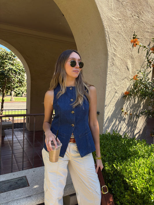 Harlow Denim Top