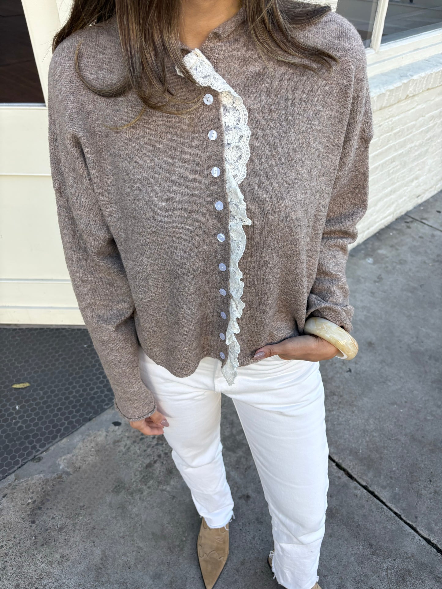 Lace Trim Cardigan