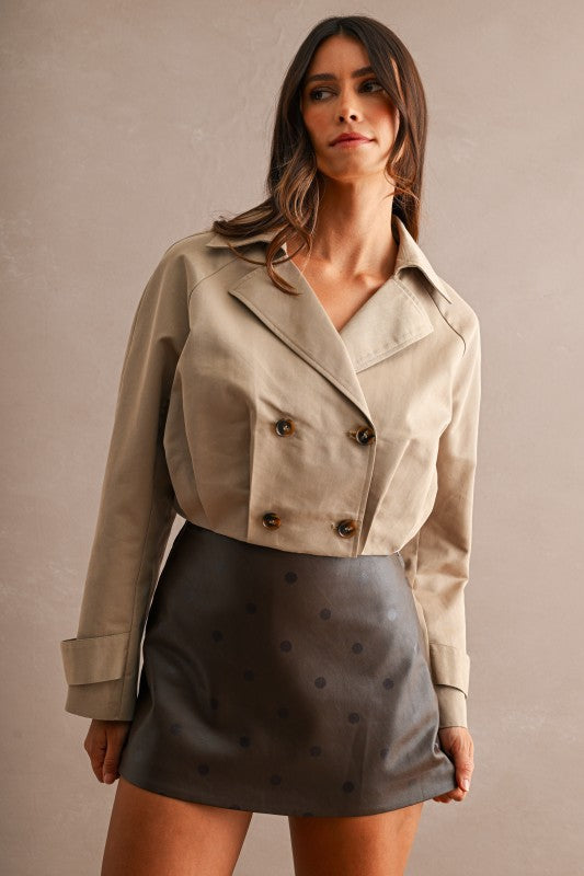 Cropped Trench Coat