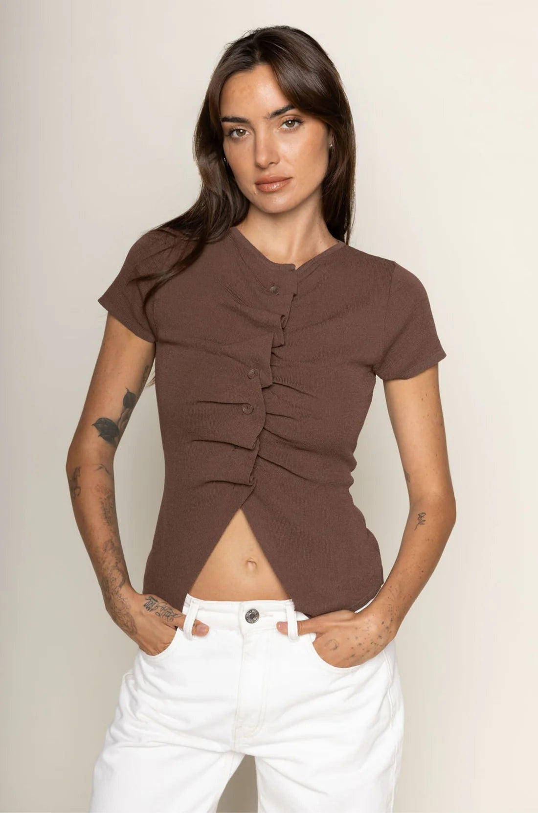 Ruched Knit Top