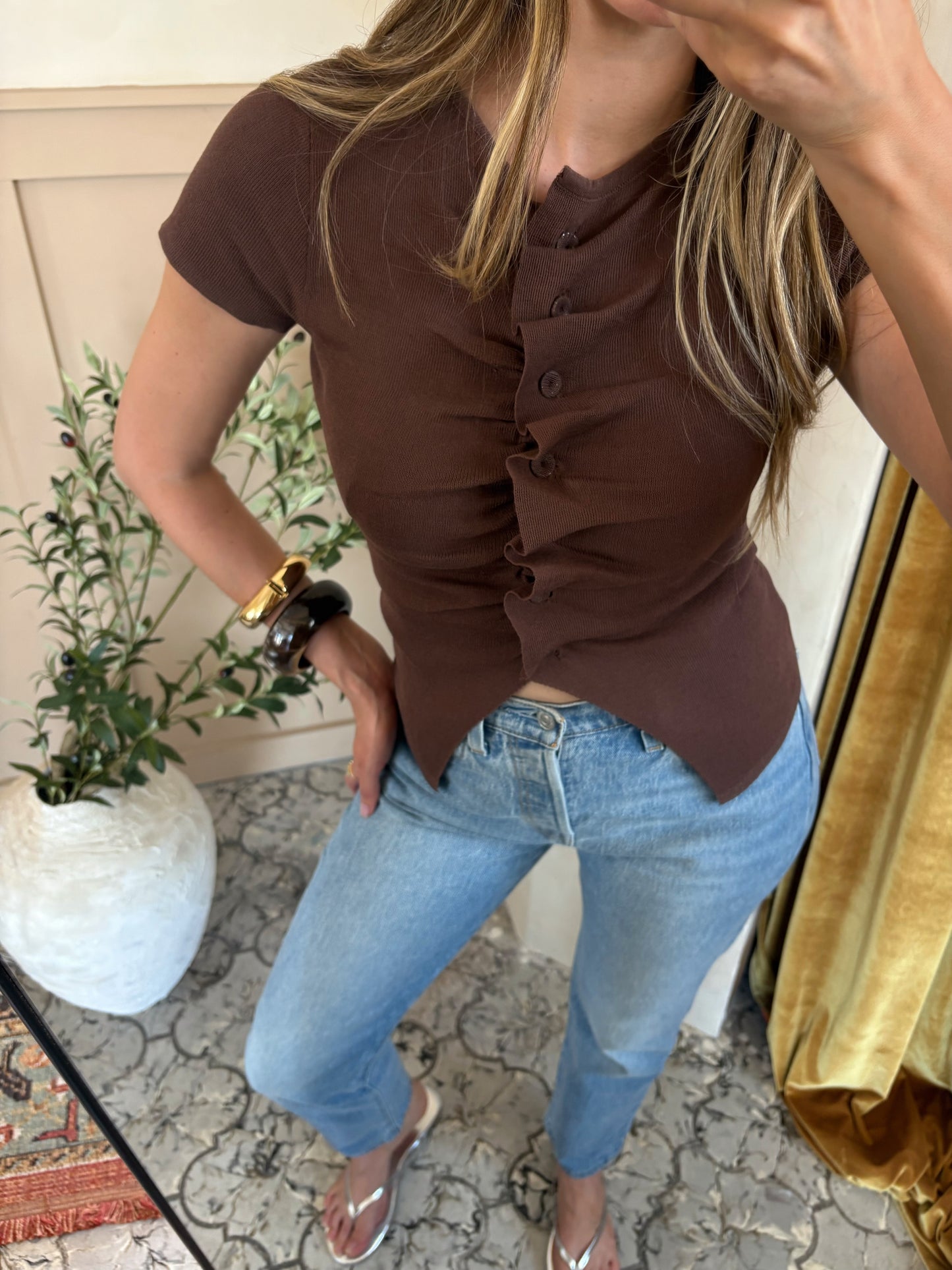Ruched Knit Top