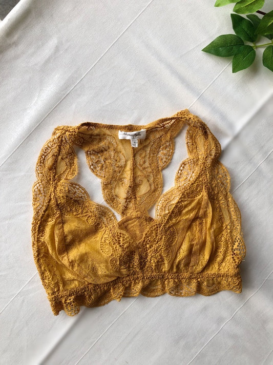 Lace Bralette - Yellow